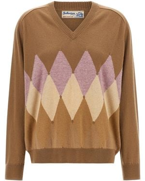 Ballantyne 'Diamond' Sweater - Brown