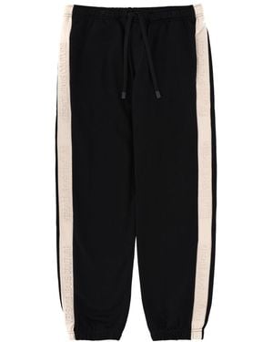 Versace Jeans Couture Pantalone Jogging Con Logo - Black