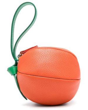Hereu Grained Leather Tote Bag - Orange