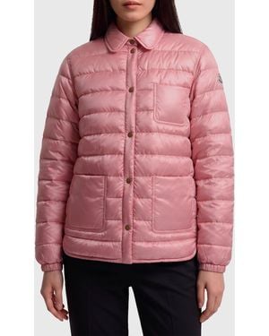 Moncler Fouine Padded Shirt Jacket - Red