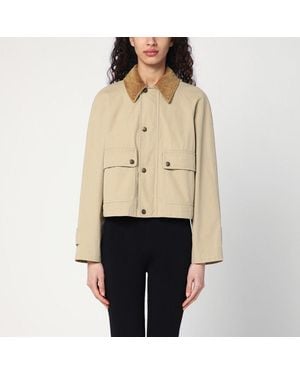 Burberry Botton Jacket - Natural