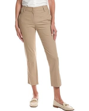 Brunello Cucinelli Cropped Cotton Pants - Natural