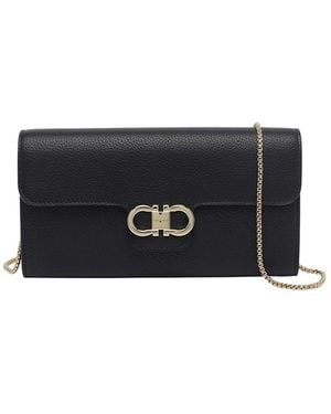 Ferragamo Gancini Chain Wallet - Black