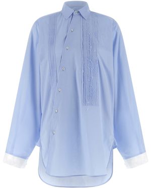 Jejia Crazy Smoking Plissée Shirt And Blouse Light - Blue