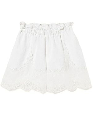 Twinset Twinset Embroidered Shorts - White