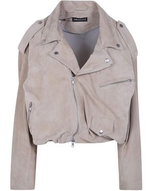 DR. HOPE Suede Bikers Jacket - Gray