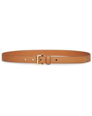 Prada Caramel Saffiano Leather Belt - White