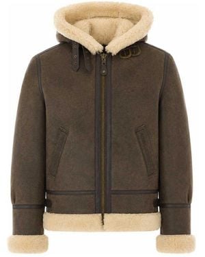 Schott Nyc Shearling Jacket - Green
