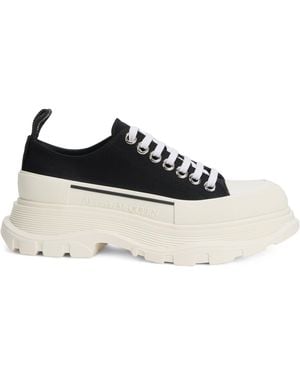 McQueen Low-Top Canvas Sneakers - Black