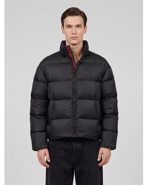 Gucci Lightweight Padded Polyester Jacket With Zip - Gray