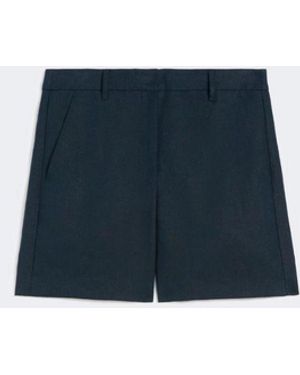 Max Mara Linen Basketweave Shorts - Black