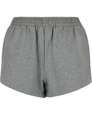 Balenciaga Distressed Cotton Running Shorts - Gray