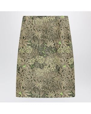Dries Van Noten Skirt With Floral Jacquard Pattern - Green