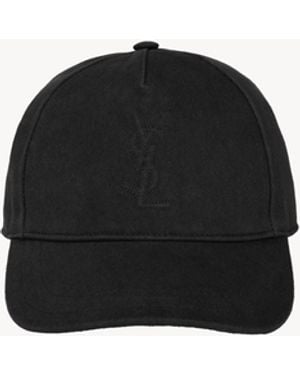 Saint Laurent Cassandre Baseball Hat - Black