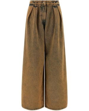 Alanui Den Wideleg Pants - Natural