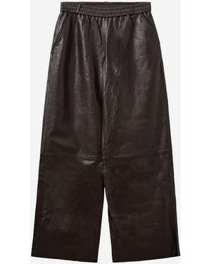 THE GARMENT Lambskin Pants With Elasticated Waistband - Black