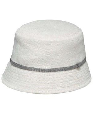 Brunello Cucinelli Off Cotton Linen Hat - White