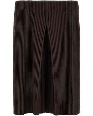 Homme Plissé Issey Miyake 'Tailored Pleats' Bermuda Shorts - Black