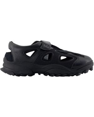 Y-3 Gsg9 Leather And Mesh Sandals - Blue