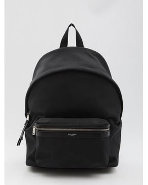 Saint Laurent City Canvas Backpack - Black