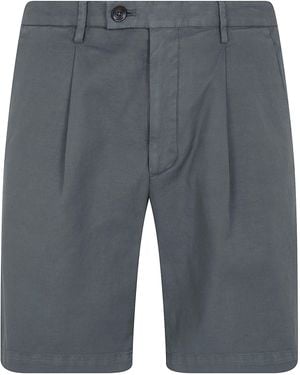 Michael Coal Cotton & Linen Bermuda Pants - Gray