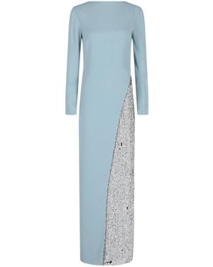 Givenchy Metallic Sequin Gown - Blue