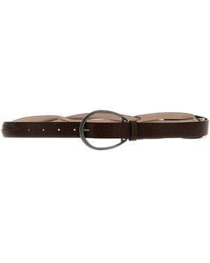 Brunello Cucinelli Dark Leather Belt - Brown