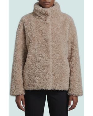 Herno Faux Fur Short Coat - Brown