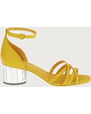 Ferragamo Flor 55 Sandals — Mustard - Yellow