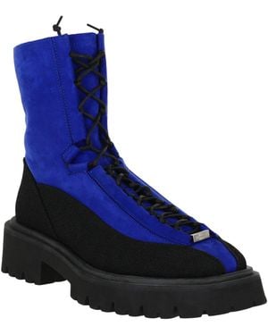 Ferragamo Atlante Combat Boots - Blue