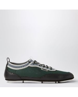 Fendi Fit Sneakers Neon Mesh And Leather - Green