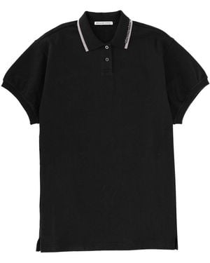 T By Alexander Wang Alexanderwang. T Cotton Mini Polo Dress - Black