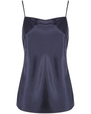 JOSEPH "Cloe" Silk Satin Top - Blue