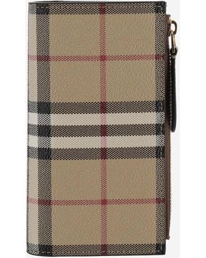 Burberry Medium Check Book Wallet - Multicolor