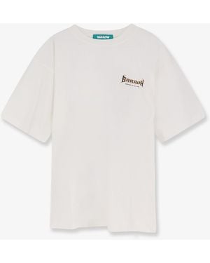 Barrow Cotton T-Shirt With Multicolored Logo - White