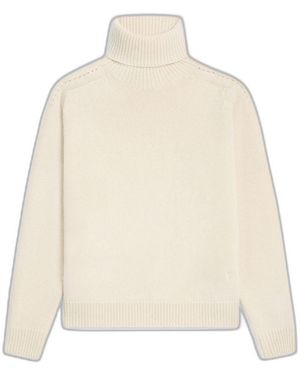 Celine Turtleneck Cashmere Sweater - Natural