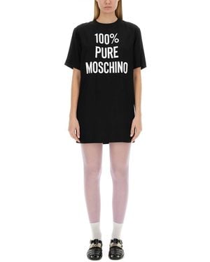 Moschino Dress With Logo - Black
