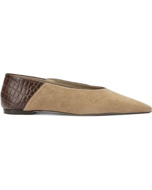 Ammb Milano Leather Ballerinas - Brown