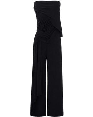 Lanvin Fluid Draped Jumpsuit - Black