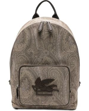 Etro Backpack Arnica Jacquard - Gray
