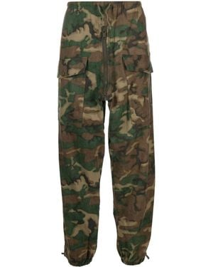 Givenchy Camou Print Cotton Pants - Green