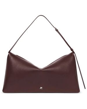 Courreges Smooth Calf Cuff Shoulder Bag - Purple