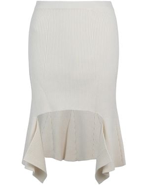 Givenchy Ribbed Knit Skirt - White