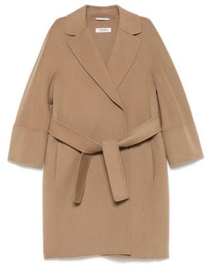 Max Mara Wool Coat Arona - Natural