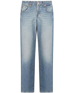 Seven7 Low Straight Denim Jeans - Blue