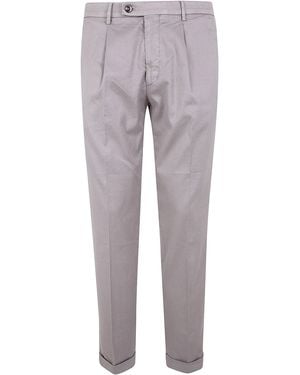 Michael Coal Linen Classic Pants - Gray