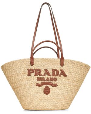 Prada Shopping Bag Raffia - Natural