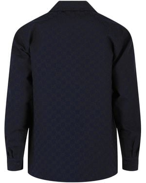 Gucci Gg Canvas Long-Sleeve Shirt - Blue