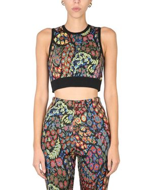 Etro Jacquard Wool Blend Top And Leggings Set - Black