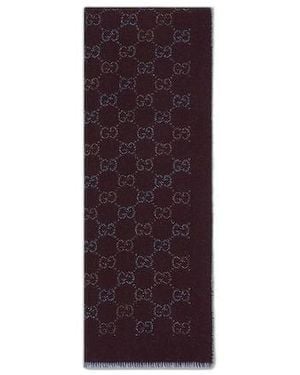 Gucci Pixie G Wool Scarf - Purple